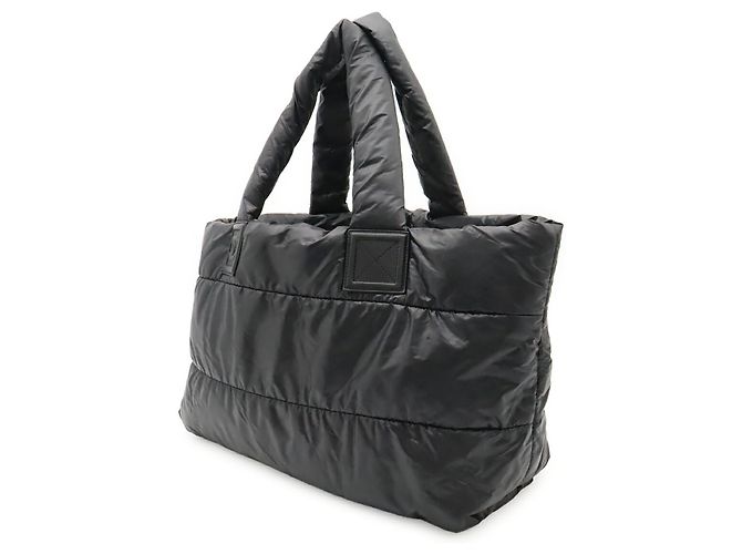 Borsa Chanel Coco Cocoon Tote GM Nero Bordò - vista 3