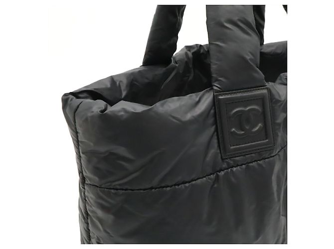 Borsa Chanel Coco Cocoon Tote GM Nero Bordò - view 7