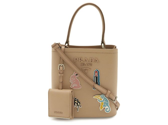 Borsa Prada Saffiano in Pink Beige - vista 2