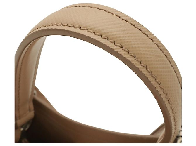 Borsa Prada Saffiano in Pink Beige - vista 5