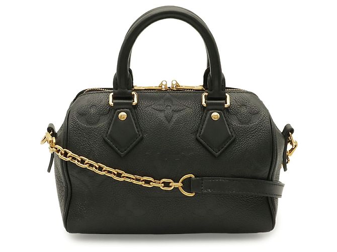 Borsa Louis Vuitton Monogram Empreinte Speedy Bandoulière 20 Nero - vista 2