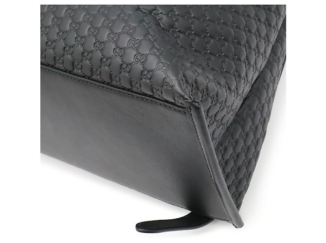 Zaino GUCCI Microguccissima in pelle nera Nero - vista 4