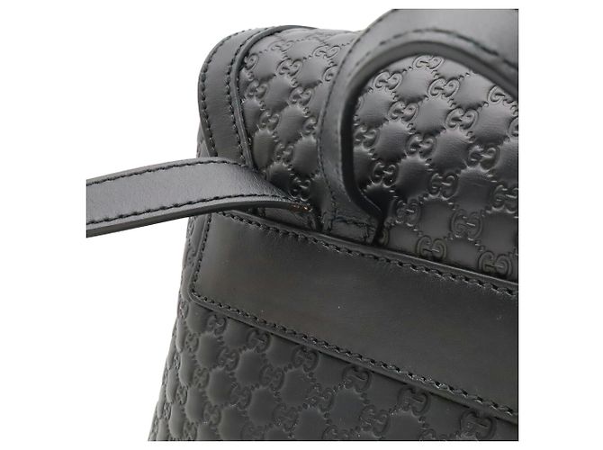 Zaino GUCCI Microguccissima in pelle nera Nero - vista 5