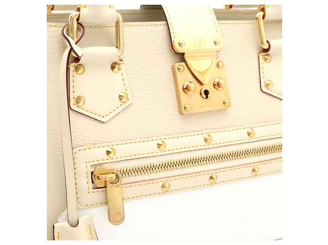 Borsa Tote Louis Vuitton Suhali Fabulous Bianco - vista 10