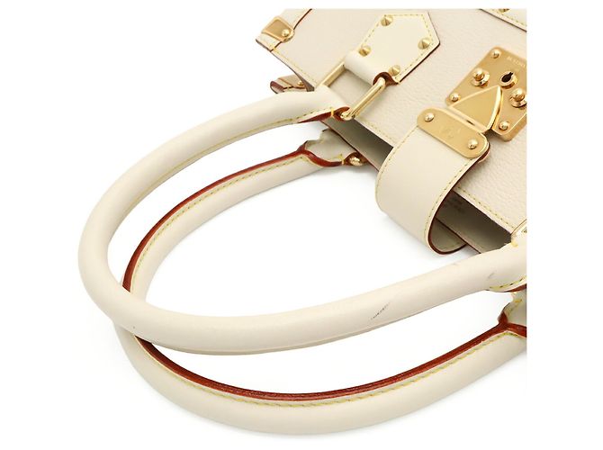 Borsa Tote Louis Vuitton Suhali Fabulous Bianco - vista 5