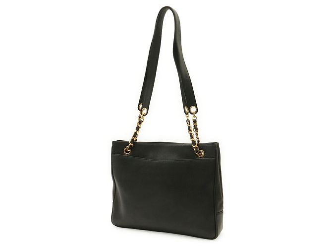 Borsa Tote CHANEL Coco Mark Chain Nero - vista 3
