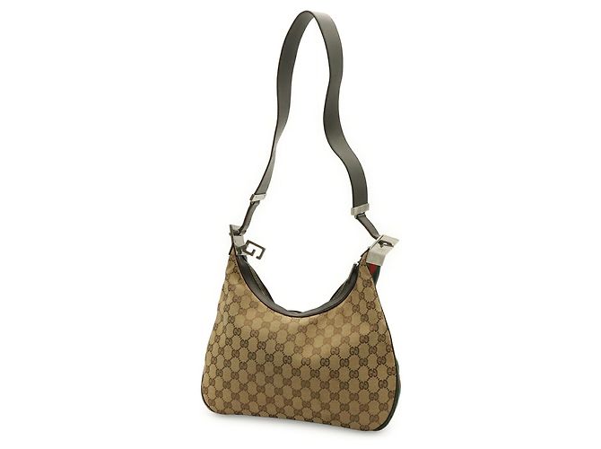 Borsa a tracolla Gucci GG Canvas Sherry Line Marrone Rosso Beige Verde Cachi Marrone scuro - vista 3