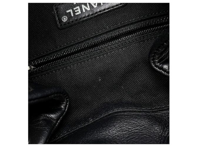 Zaino Chanel Matelassé in agnello nero - vista 10