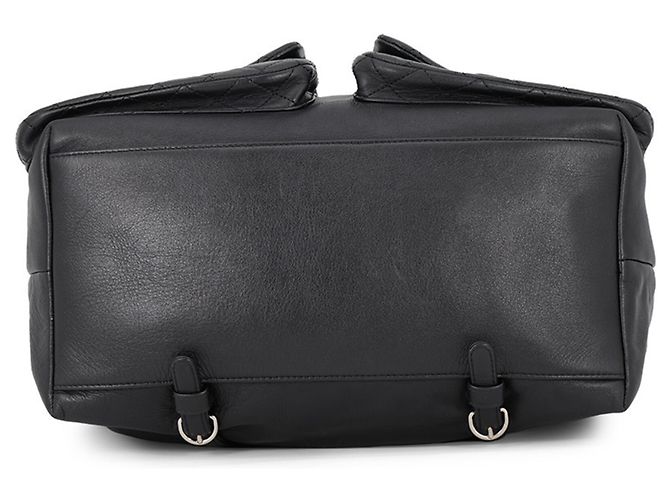 Zaino Chanel Matelassé in agnello nero - vista 3