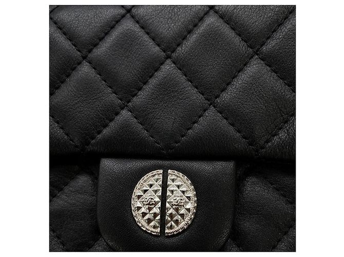Zaino Chanel Matelassé in agnello nero - vista 8
