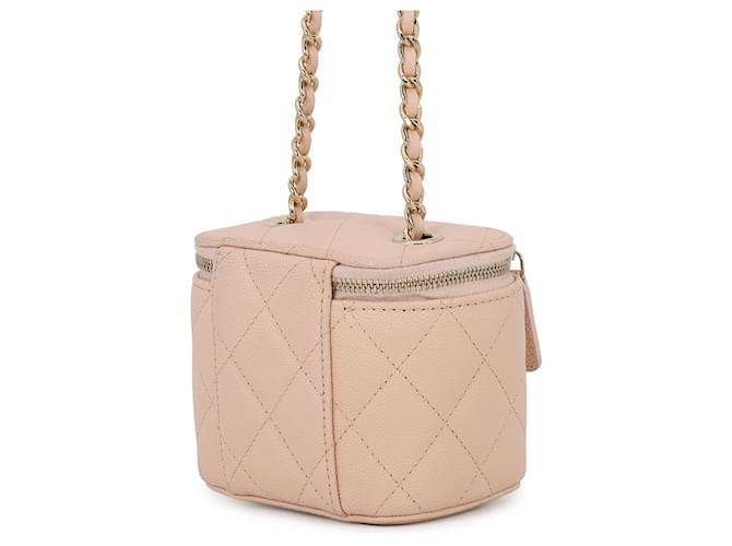 Chanel Matelassé Mini Vanity Case Beige - vista 2