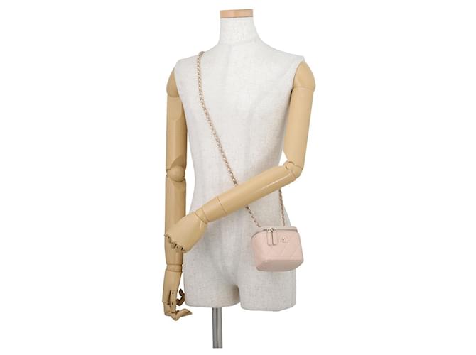 Chanel Matelassé Mini Vanity Case Beige - vista 4