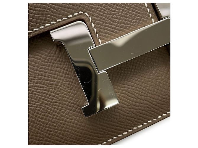 Hermès Bolsa de Ombro Mini Constance Hermes Taupe - vista 14