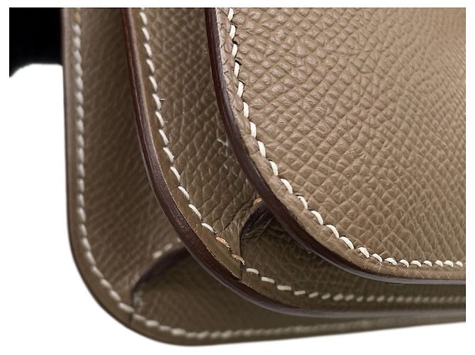 Hermès Bolsa de Ombro Mini Constance Hermes Taupe - vista 8