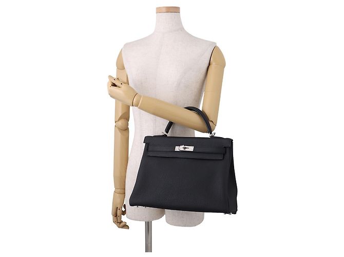Hermès Borsa Hermes Kelly 32 in pelle Togo nera Nero - vista 4