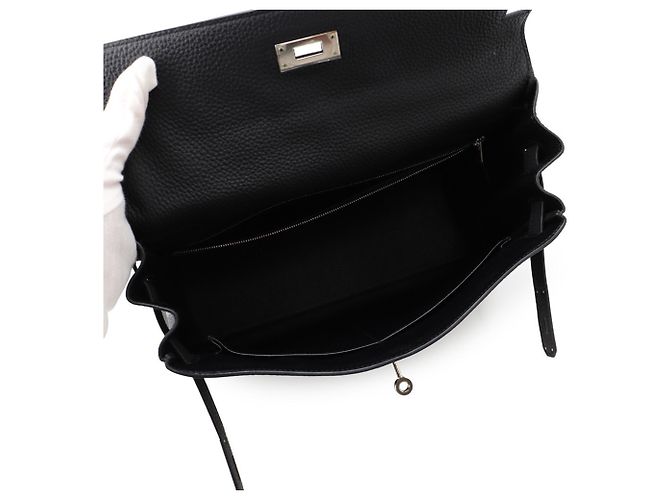 Hermès Borsa Hermes Kelly 32 in pelle Togo nera Nero - vista 5
