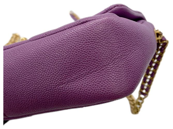 Borsa a Spalla Chanel Matelassé Chain Porpora - vista 6