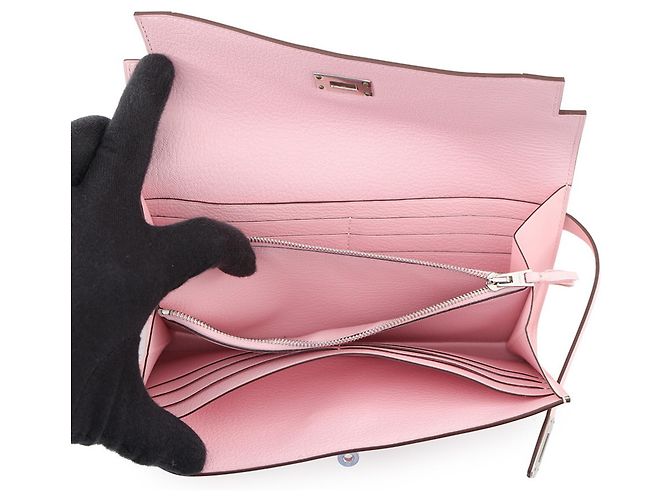 Hermès Cartera larga Hermes Kelly en Rose Sakura Rosa - vista 5