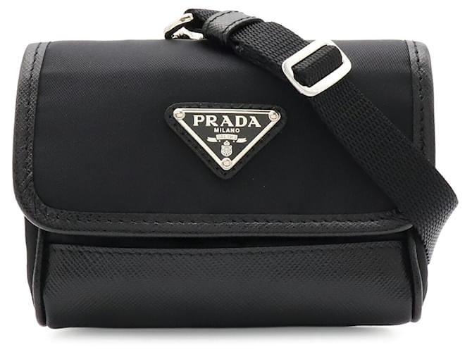 Prada Triangle Schultertasche Schwarz - Ansicht 2