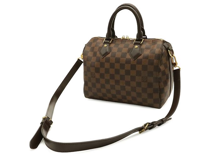 Borsa Louis Vuitton Damier Speedy Bandoulière 25 Marrone - vista 3