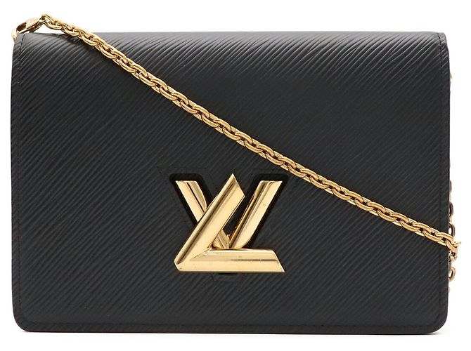 Bolsa de ombro com corrente e carteira Louis Vuitton Epi Twist Preto - vista 2