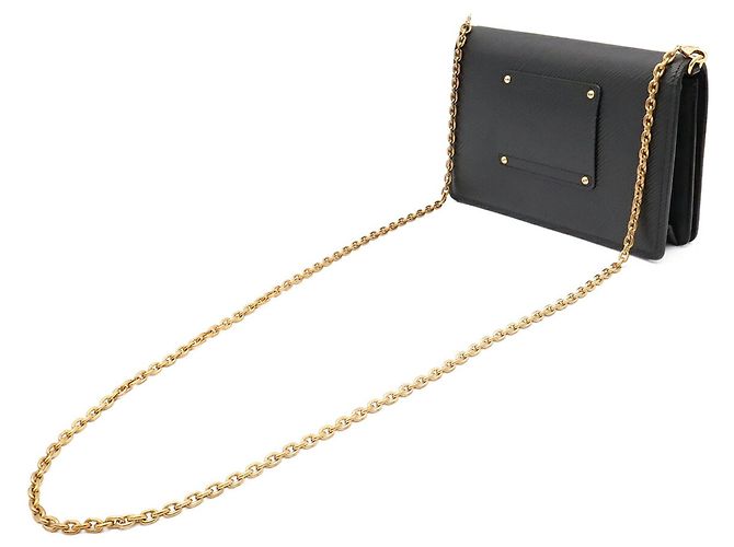 Bolsa de ombro com corrente e carteira Louis Vuitton Epi Twist Preto - vista 3