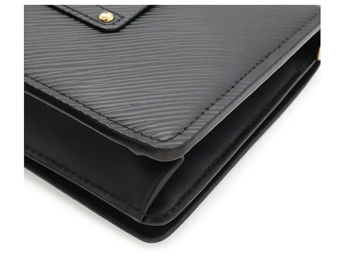 Bolsa de ombro com corrente e carteira Louis Vuitton Epi Twist Preto - vista 4