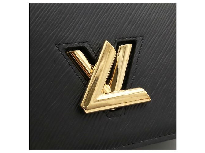 Bolsa de ombro com corrente e carteira Louis Vuitton Epi Twist Preto - vista 6