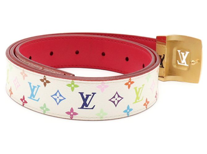 Cintura Louis Vuitton Monogram Multicolor Rosa Multicolore - vista 3