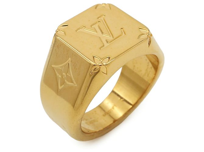 Anello sigillo Louis Vuitton placcato oro D'oro - vista 2