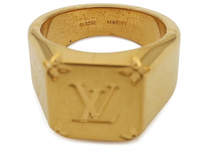 Anello sigillo Louis Vuitton placcato oro D'oro - vista 5