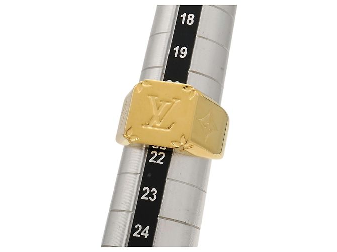 Anello sigillo Louis Vuitton placcato oro D'oro - vista 6