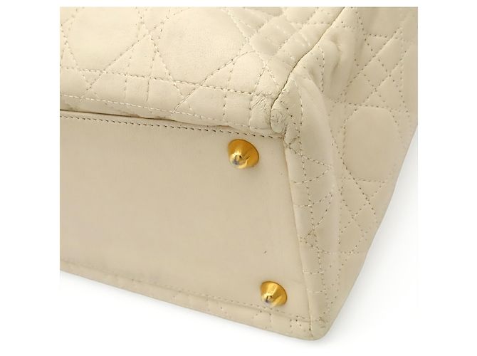 Borsa Christian Dior Lady Cannage Bianco - vista 4