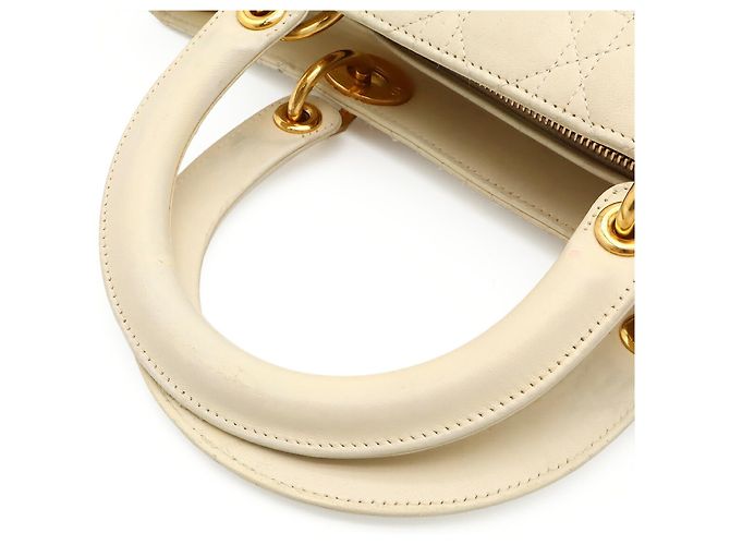 Borsa Christian Dior Lady Cannage Bianco - vista 5