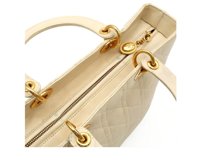 Borsa Christian Dior Lady Cannage Bianco - vista 6