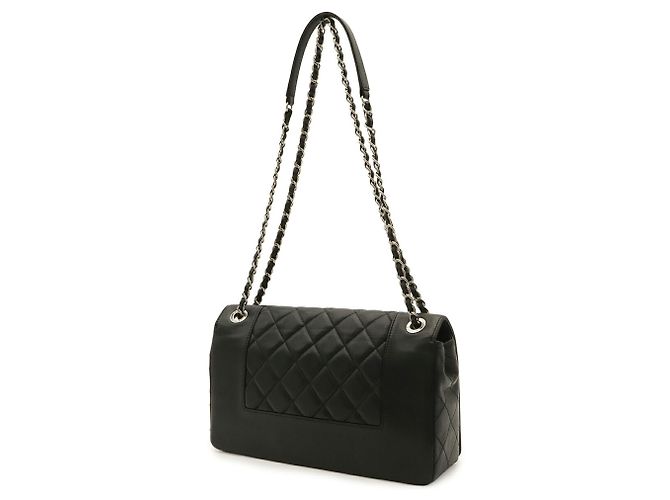 Borsa a tracolla Chanel Mademoiselle Double Flap Chain Nero - vista 3