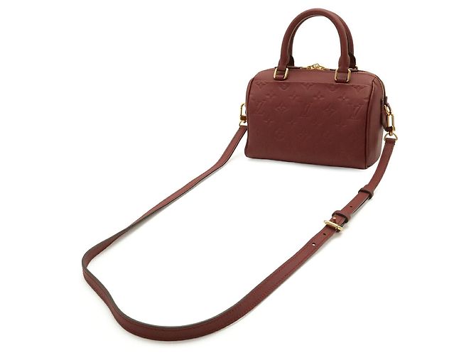 Borsa Louis Vuitton Monogram Empreinte Speedy Bandoulière 20 Marrone - vista 3
