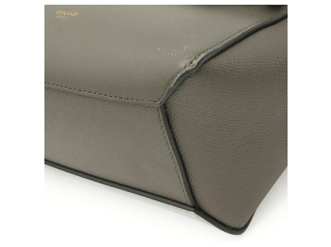 Céline Borsa Celine Belt Bag Nano in pelle grigia Marrone - vista 4