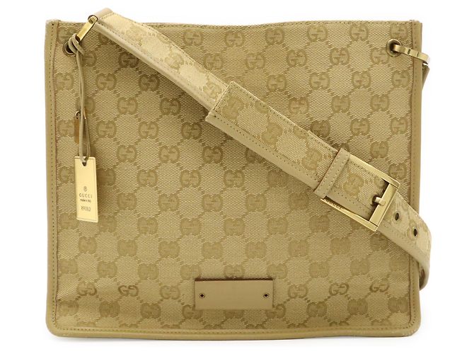 Borsa a Spalla Gucci GG Canvas Beige - vista 2
