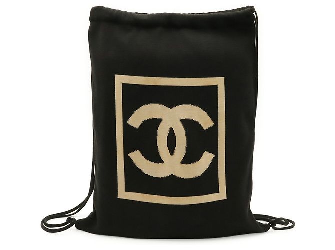 Zaino Chanel Sport Line Coco Mark Nero Beige - vista 2
