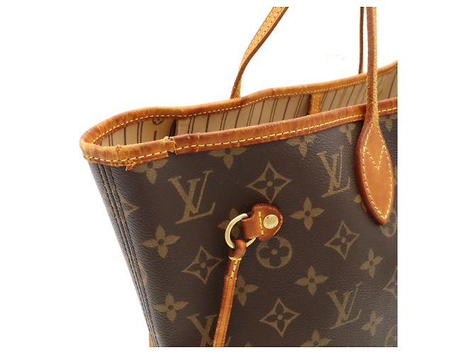Borsa Tote Louis Vuitton Monogram Neverfull MM Marrone - vista 5