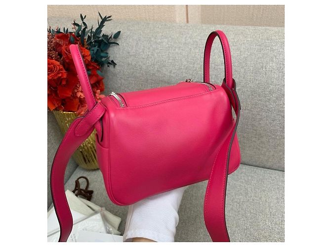 Hermès Lindy Mini Swiff leather Pink - Ansicht 3