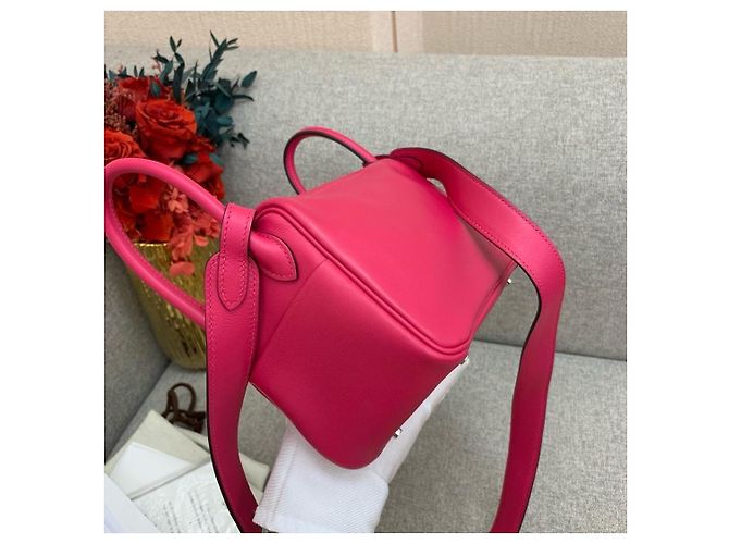 Hermès Lindy Mini Swiff leather Pink - Ansicht 5