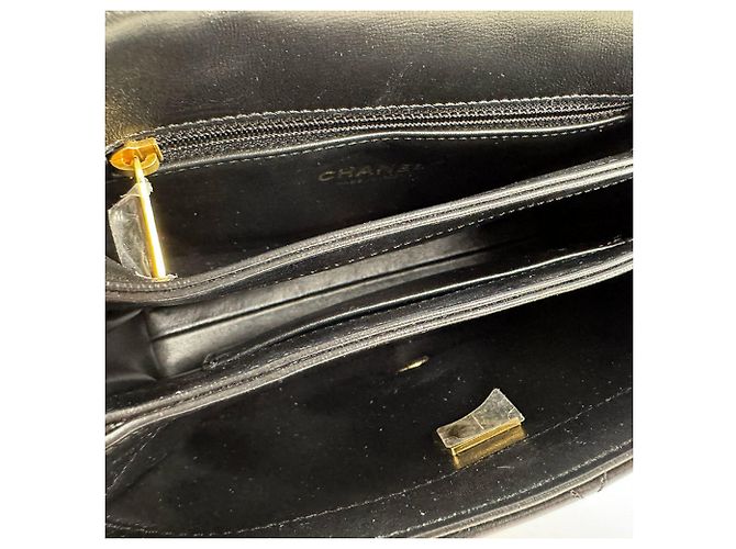 Borsa a tracolla Chanel in agnello Nero - vista 12