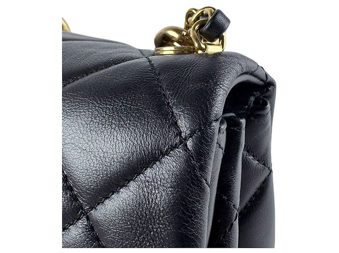 Borsa a tracolla Chanel in agnello Nero - vista 5