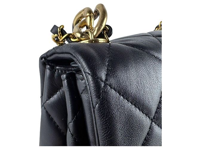 Borsa a tracolla Chanel in agnello Nero - vista 6