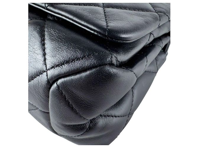 Borsa a tracolla Chanel in agnello Nero - vista 7