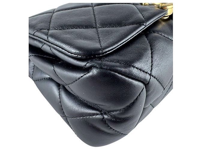 Borsa a tracolla Chanel in agnello Nero - vista 8