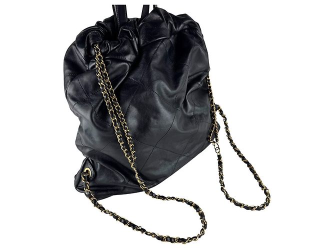 Chanel Lederrucksack Schwarz - Ansicht 10