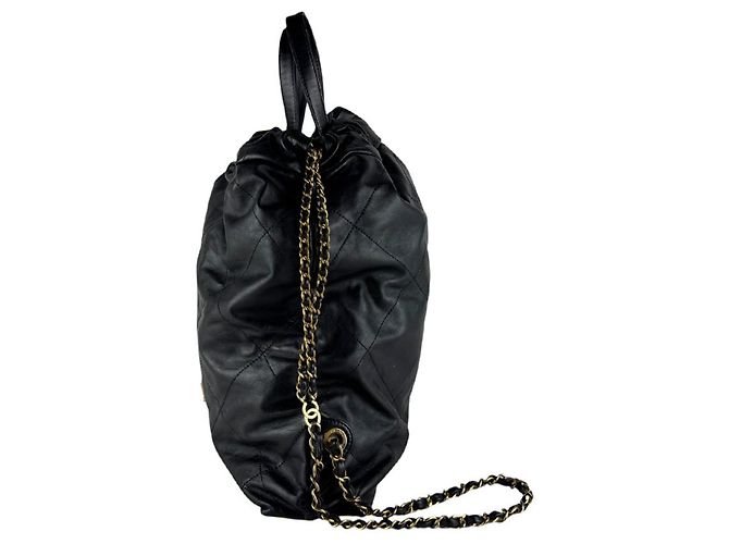 Chanel Lederrucksack Schwarz - Ansicht 2